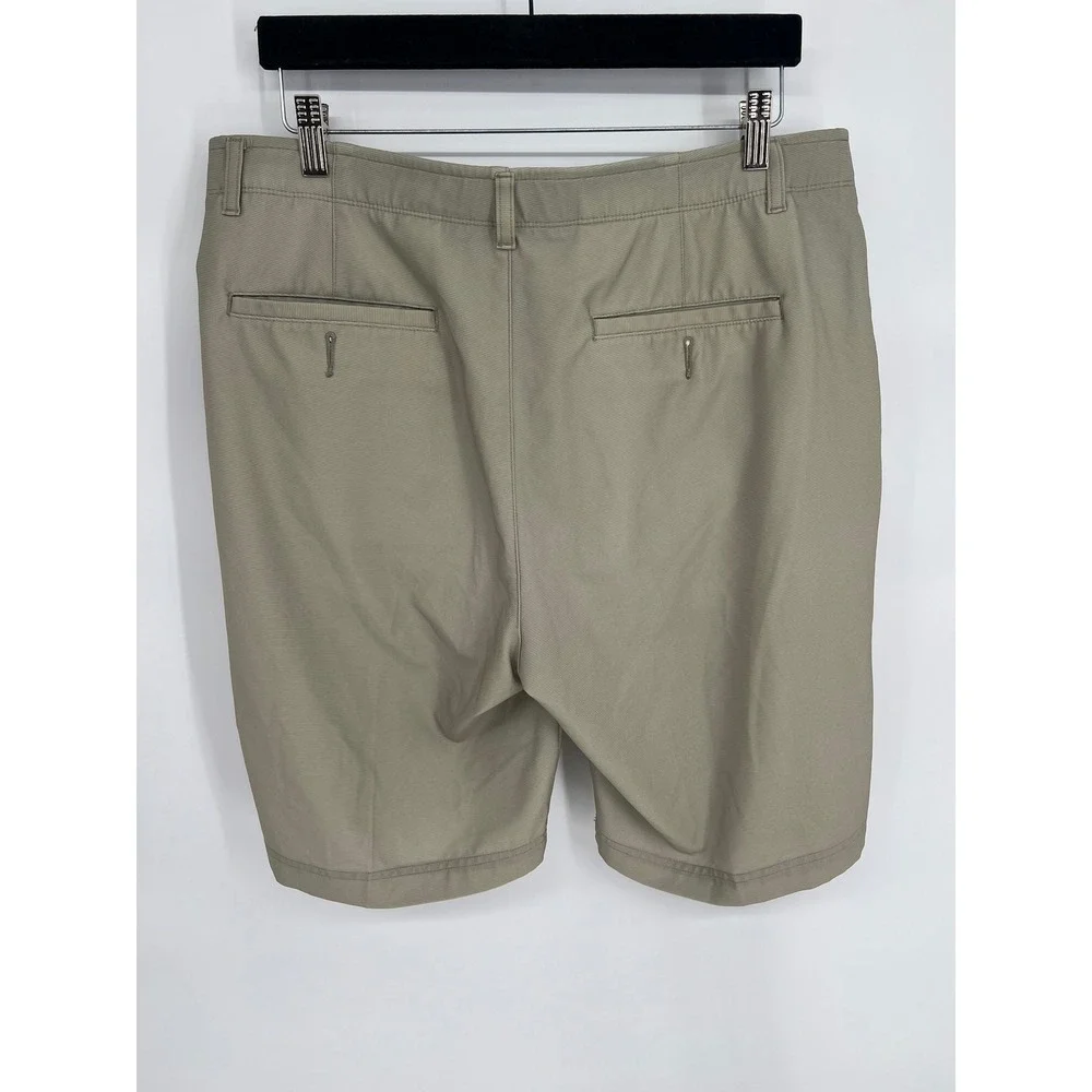 Bolle Mens Khaki Tan Micro Stripe Performance Golf Shorts‎ Size 36 Stretch